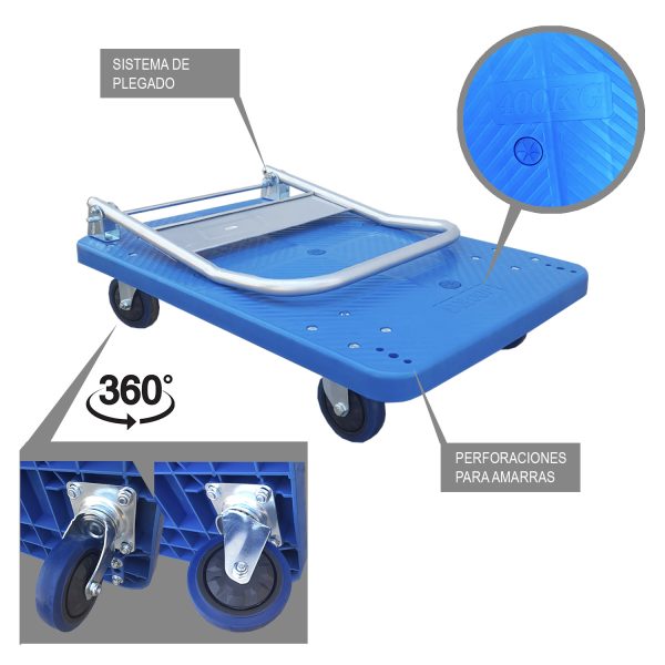 CARRO TRANSPORTADOR DE CARGA 400 KG - Imagen 3